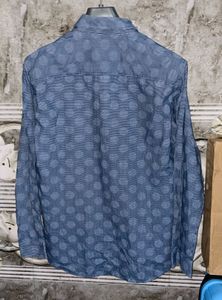 Blue Polka Dot Long Sleeve Shirt