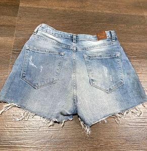 Denim Shorts with Tribal Print
