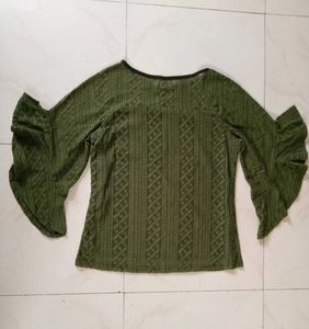 Women Green Net Top 💚