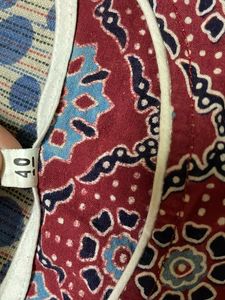 Printed Kurti with White Pants