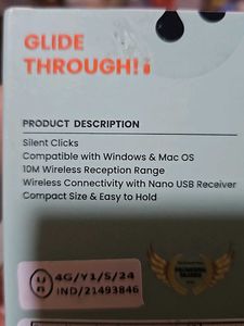 Ambrane Sliq Wireless Mouse 2.4ghz Optical