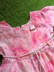 Flower Print Frocks For Girls
