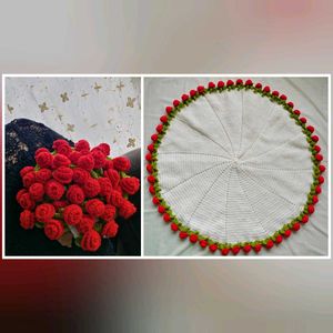 Crochet Rose Bouquet Blanket 💐🌹