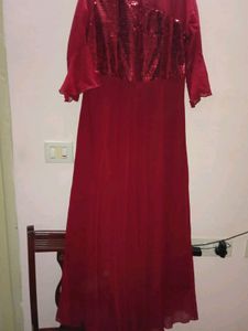 Red Mirror Maxi Dress