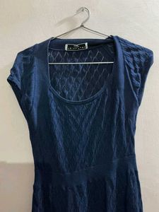 Navy Blue Knit Dress