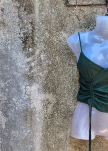 N. CUTE GREEN RUCHED TOP