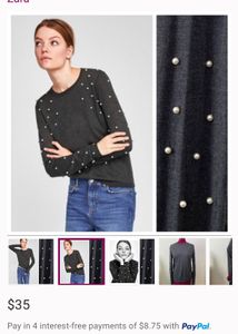Zara Pearl Top