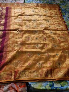 Maroon Bridal Silk Saree