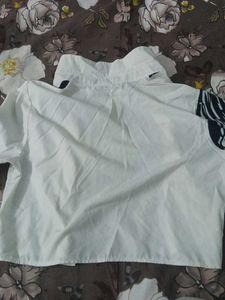 White Floral Print Shirt