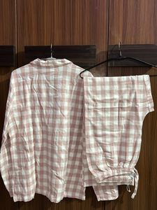 Pink And White Night Wear