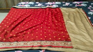 Elegant Red &amp; Gold Sari