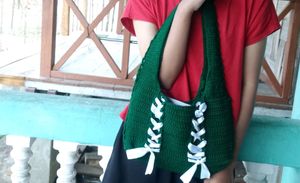 Crochet Ribbon Beg