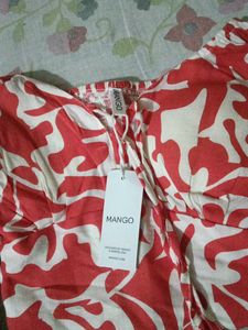 Red &amp; White Crop Top