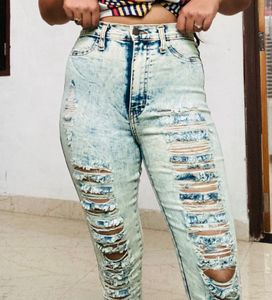 Branded Full Ripped Jeans For Woman