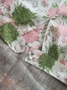 Chic Pink &amp; Green Floral Summer Top