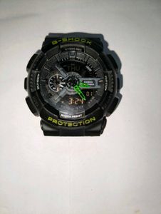 G-Shock Ga110 Black & Green Watch [First Copy]