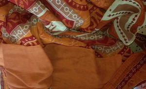 Mustard Printed Saree