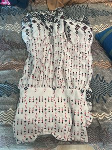 White Boho Indo Western Dress