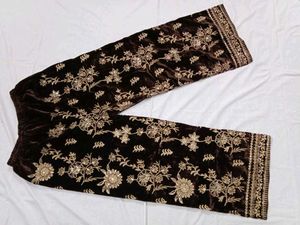 Velvet Embroidered Salwar Kameez