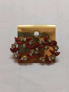 Red & Crystal Earrings