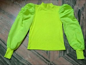 Bright Neon, Puff Full Sleves Top