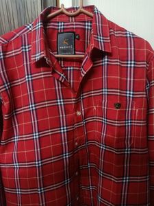 Red Shirt With Checks...XL Size