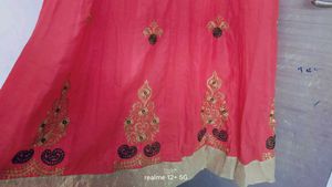 Coral Embroidered Anarkali Dress