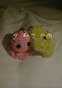 Crochet Octopus & star Keychains