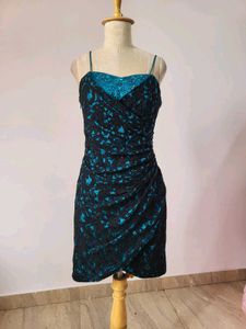 Lace Overlay Mini Dress