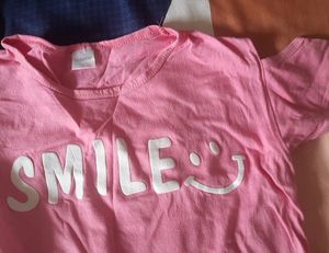 Cold Sleeve Baby Pink T-shirt