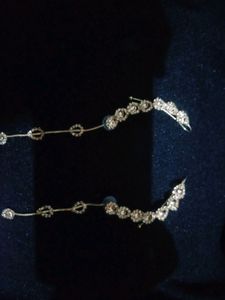 pretty golden color earrings . good looking for party wear outfits.
