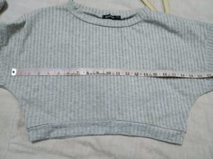 Women&#39;s Drop shoulder Long Sleeve Crop Top
