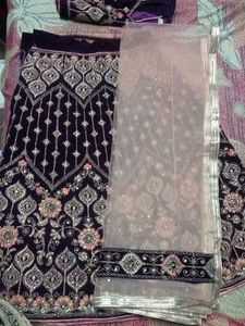 Elegant Velvet Lehenga Choli Set