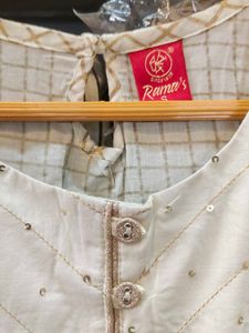 Elegant White Embroidered Anarkali Kurta Set