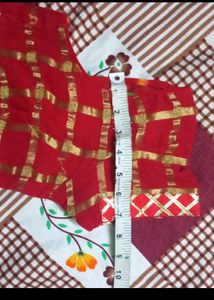 Gat Chola Heavy Red Saree With Blouse