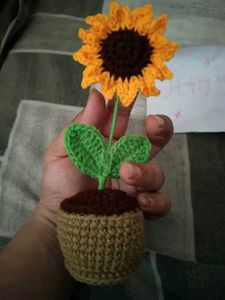Crochet Sunflower For Home Decor