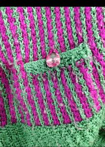 Hand Knitted Magenta Sweater