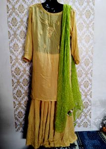 PROBLI Chicken Work Pure Chicke Brand Gharara Set