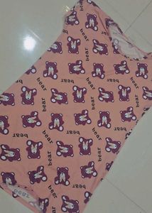 Cute Bear Print Nightdress
