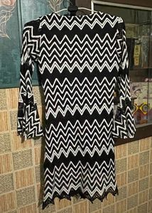 Black &amp; White Net Dress