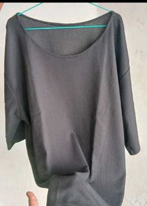 Comfy Black Boxy Top for women.