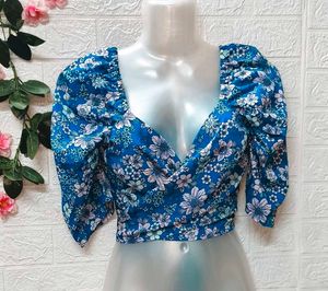 Size ES/S 🎁Buy 2 Get 1 Free 🎁 Floral Puff Sleeve