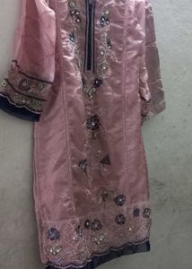 Pink Pakistani Set with embroidery n cutdana work