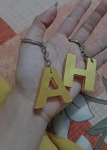 Letter Keychain A & H