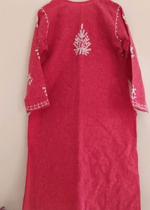 Khadi Cotton Chikankari Kurta