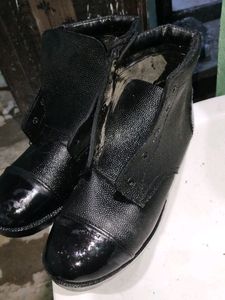 Black Leather Work Boots