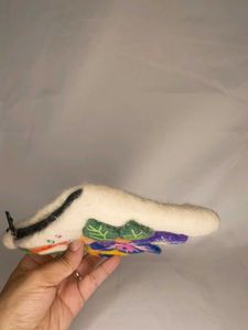 Handcrafted Pure Wool With Applique Work