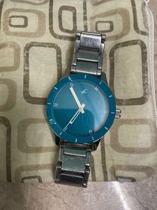 Fastrack Watch Aquablue Silver Colour of Hype 100%