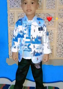 Boys' Stylish Printed Shirt Set