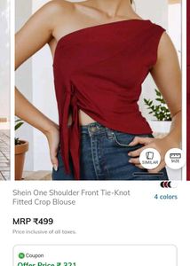 Stylish One Shoulder Crop Top